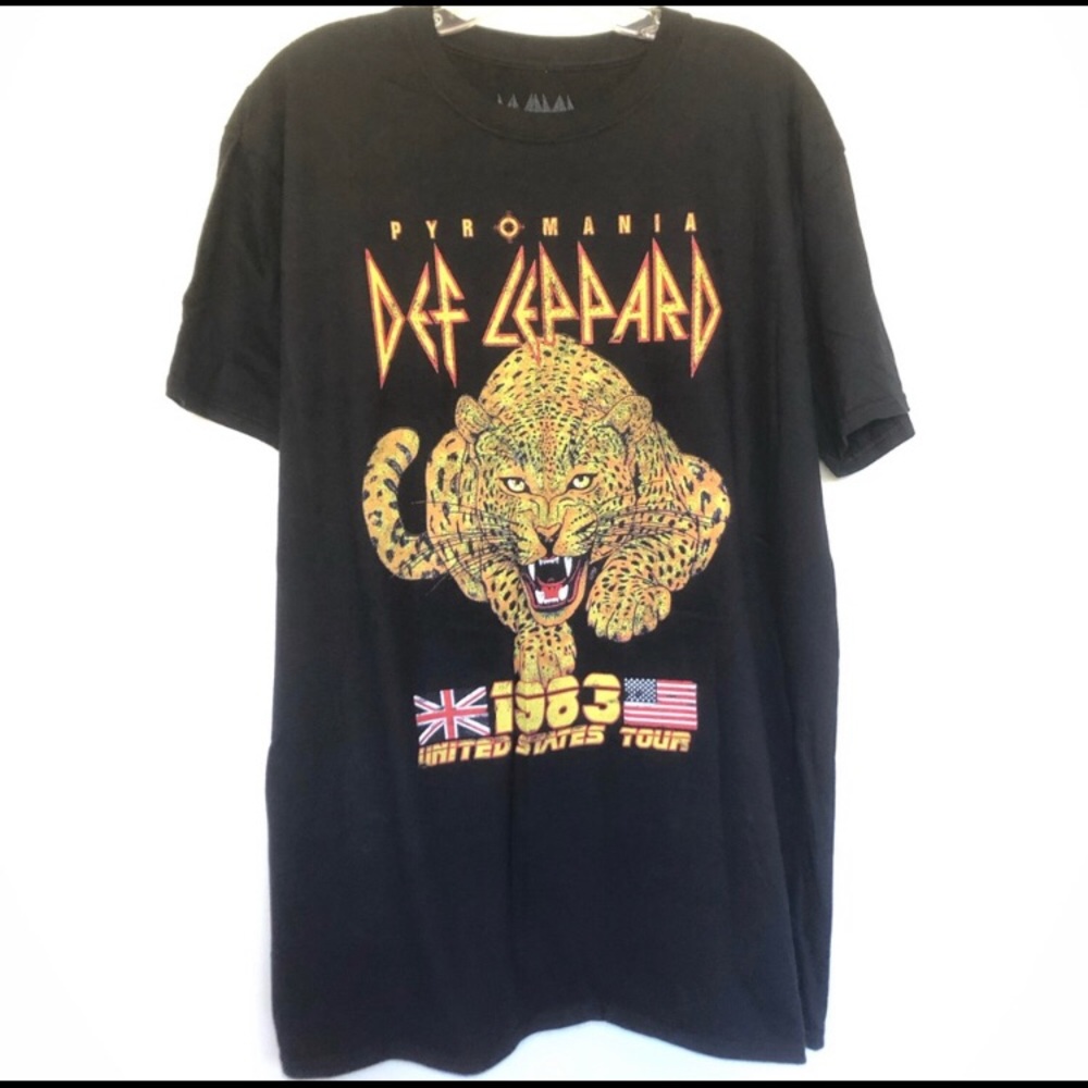 Def Leppard Pyromania 1983 Tour T Shirt